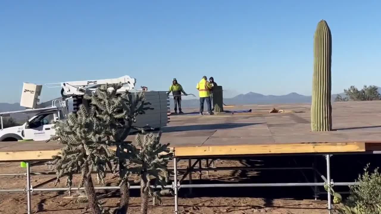 Saguaro removal at Gallery Golf Club