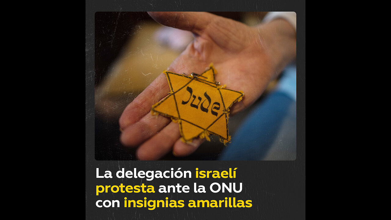 Delegación israelí porta insignias amarillas alusivas a las que los nazis imponían a los judíos