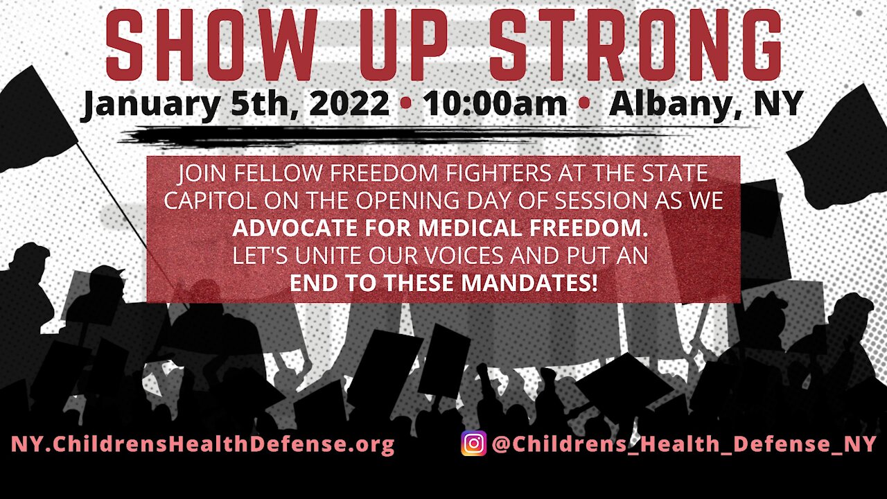 A Message from Robert F. Kennedy, Jr. - Show Up Strong in Albany, NY on Jan. 5, 2022