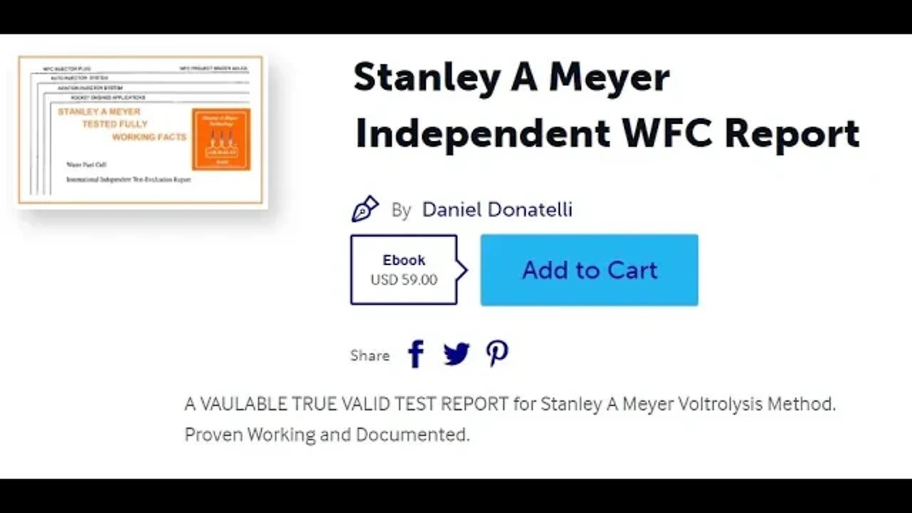 Stanley A Meyer Independent WFC waterfuel cell Report fuel gas price oil