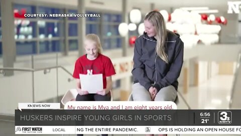 Take Time To Smile: Huskers inspire young girls in sports