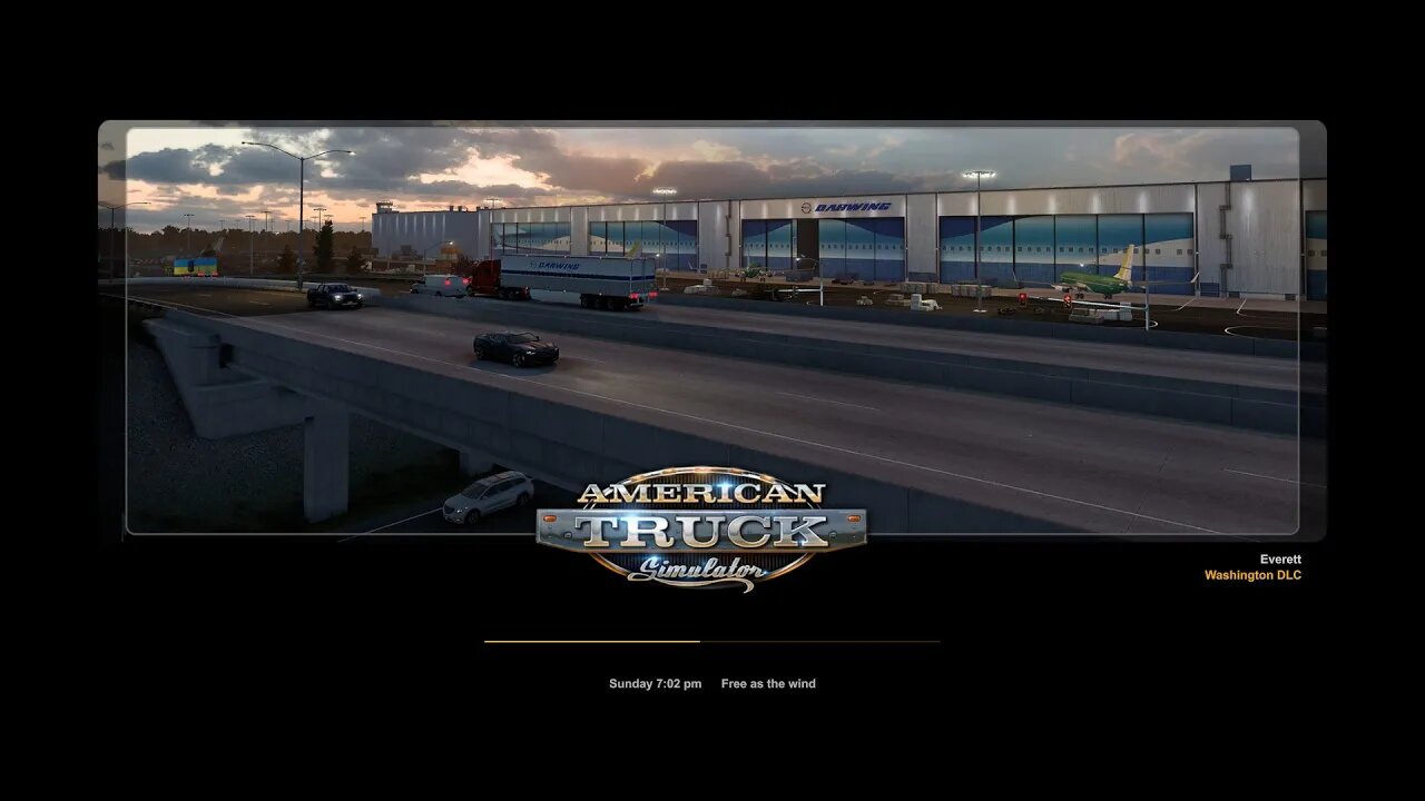 driving a Peterbilt 389 American Truck Simulator where Awesomgamer 1024 NIGHT