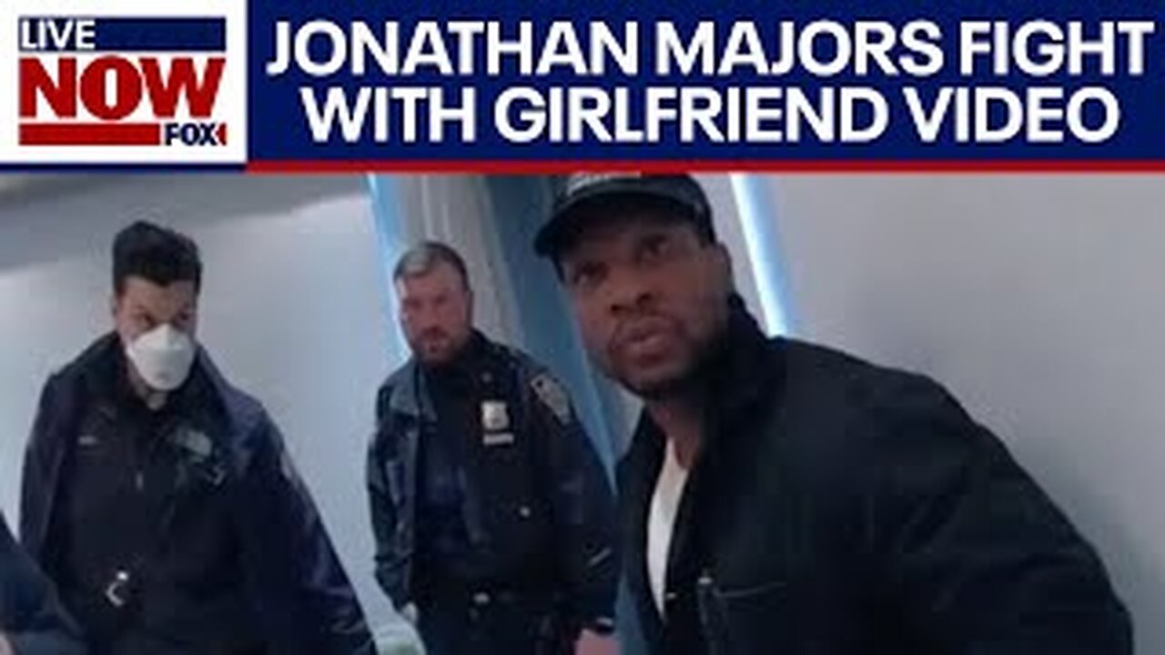 Jonathan Majors fight with girlfriend video released | LiveNOW from FOX