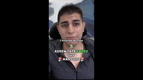 ANDREW TATE SAVED THIS MANS LIFE