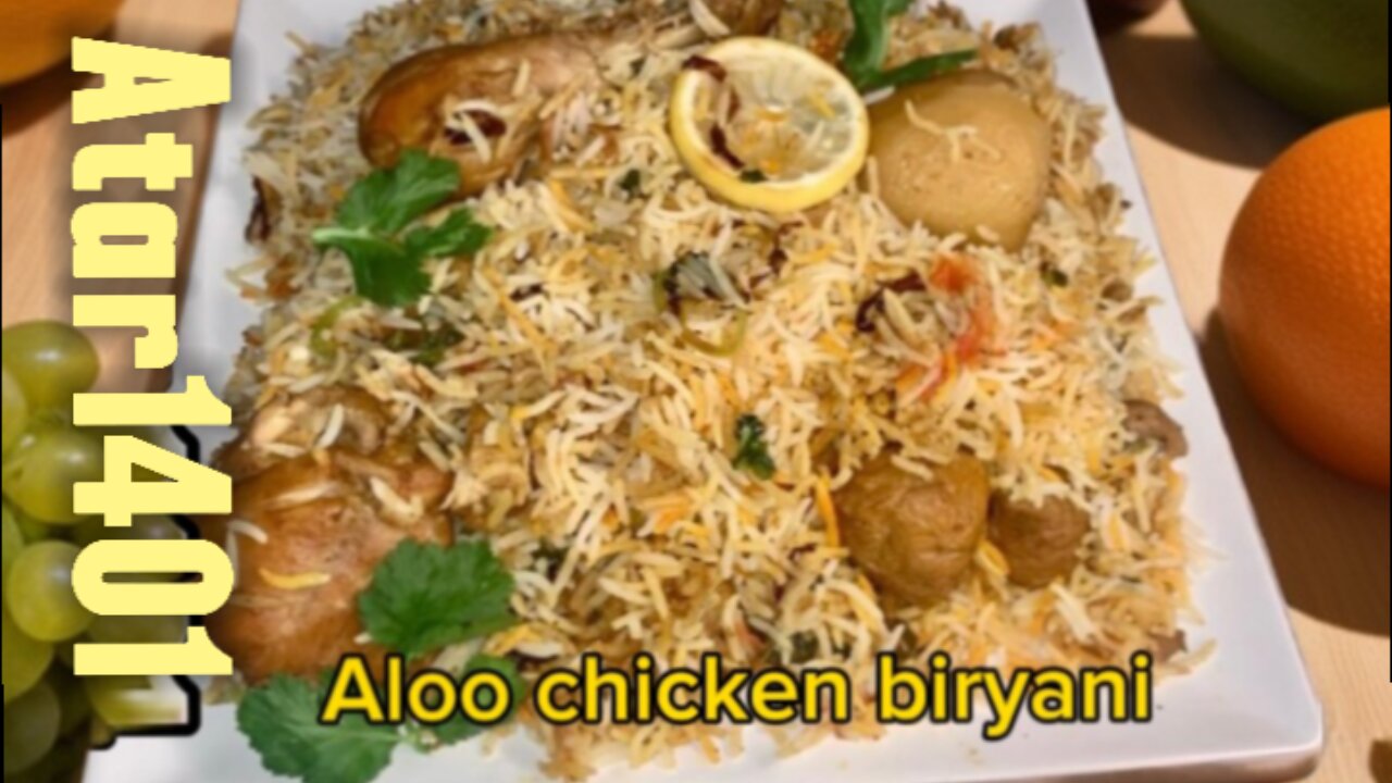 Aloo chicken biryani