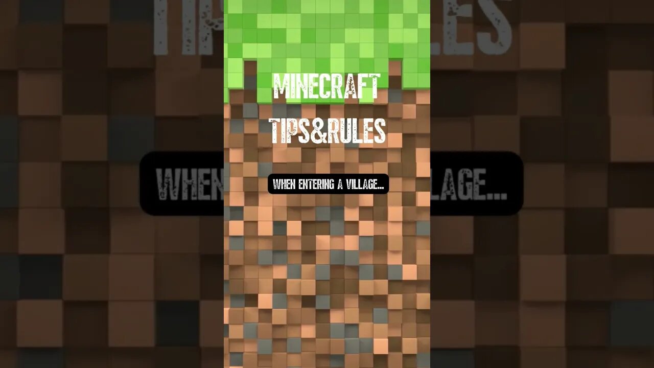 Minecraft Tips and Rules | EP 10 | #shorts #minecraft #short