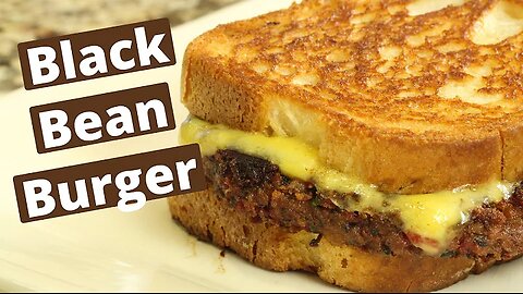 PERFECT TEXTURE & FLAVOR BLACK BEAN BURGER cc by ROCKIN ROBIN COOKS 🍔 🥪