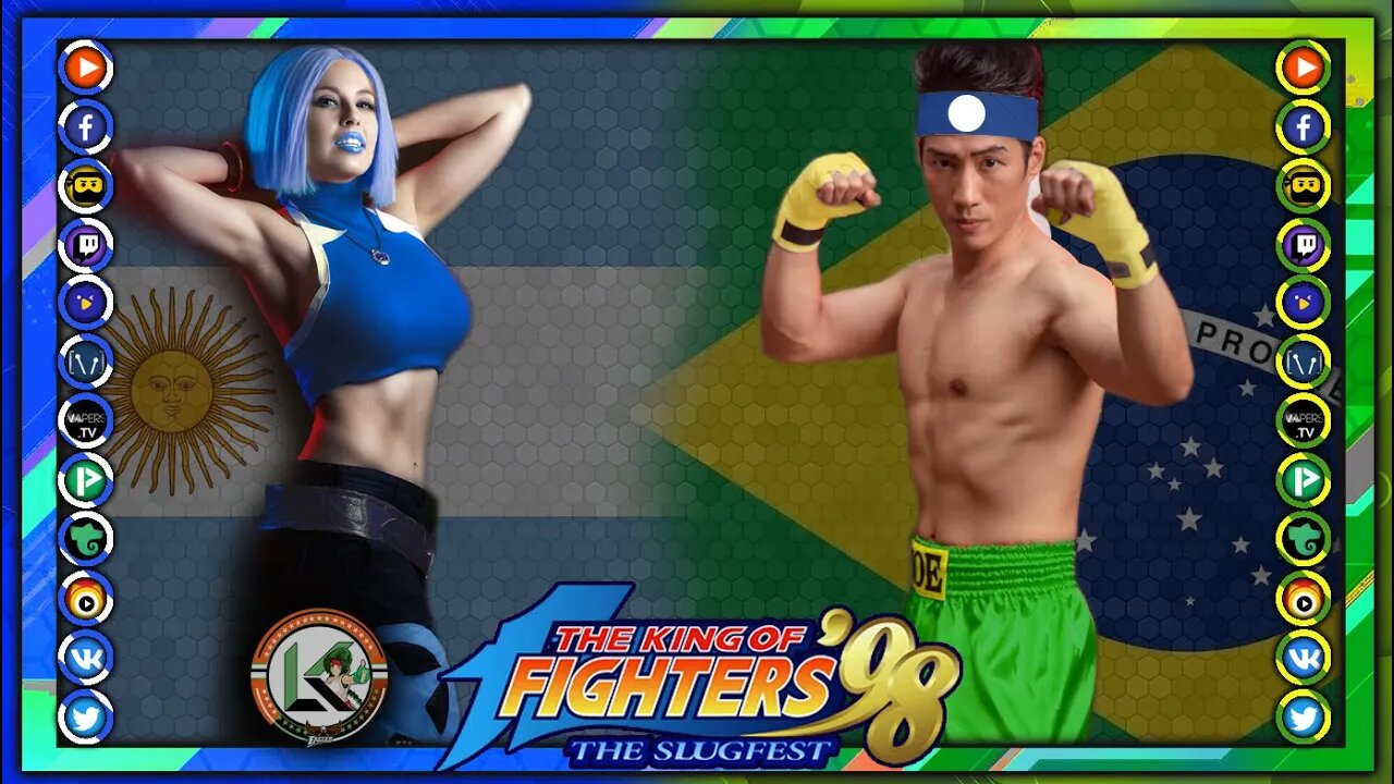 BRASIL LANGOS KOF VS ARGENTINA LUIS COUNTRY LUTA INTERNACIONAL FT 15 KOF 98 #LIVE 366