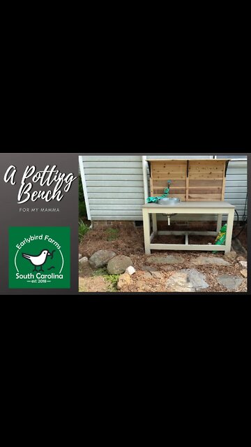 Installation of The Potting Bench I Built For My Mom's Mother’s Day Gift