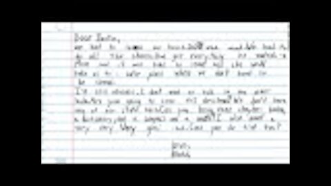7 year old living in domestic violence shelter asks Santa for books and a very good dad !
