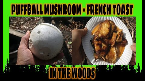 Making Puffball Mushroom French Toast In The Woods