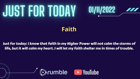 Just for Today - Faith - 1-11