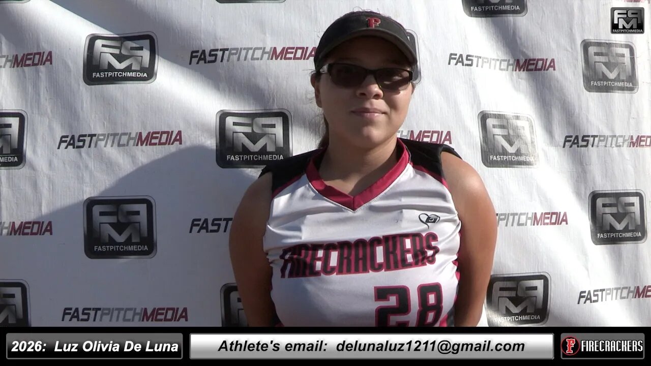 2026 Luz Olivia De Luna 4.0 GPA - Catcher & Shortstop Softball Recruiting Skills Video- Firecrackers