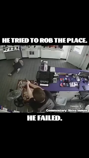 Surprisingly the clerk walked away free of charges after blasting a robber with lead doses.