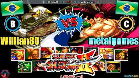 Samurai Shodown II (Willian80 Vs. metalgames) [Brazil Vs. Brazil]