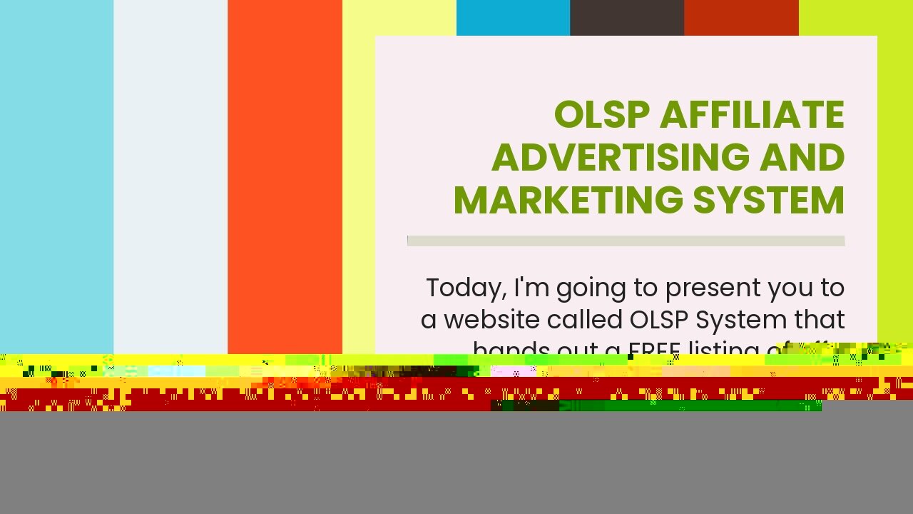 OLSP Affiliate Advertising And Marketing System