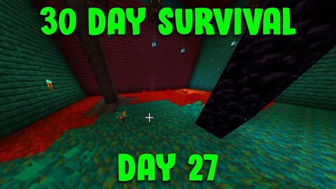 I Turned My Overworld Nether Spawn Base Into The Nether | Minecraft - 30 Day Survival Day #27