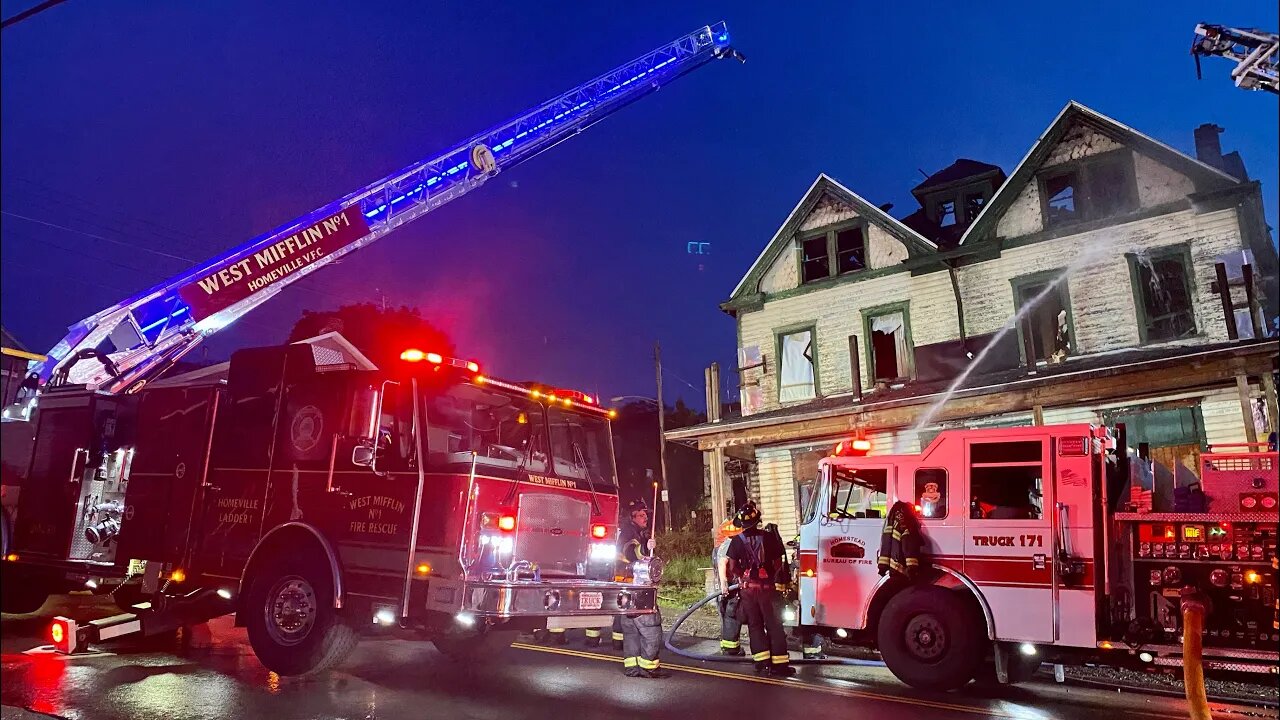 2 Abandoned House Fire in Homestead/Pittsburgh, PA - I WAS INTERVIEWED ON THE LOCAL NEWS (5/11/22)