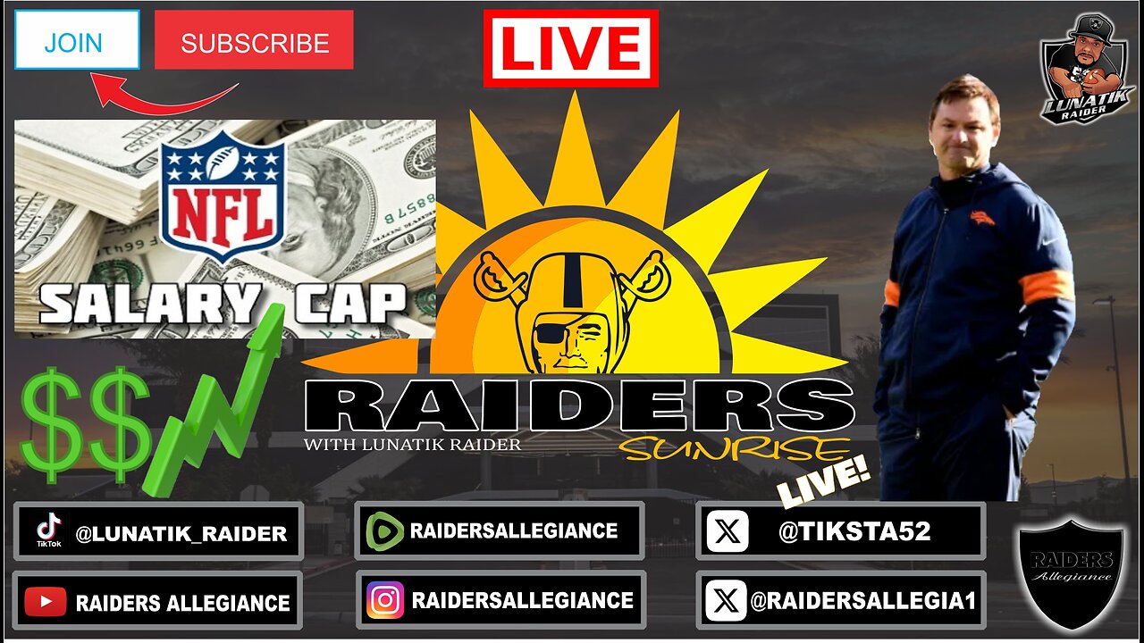 #RAIDERS SUNRISE LIVE! W/ LUNATIK RAIDER: NEW QB COACH & SALARY CAP UPDATE #RN4L #RaiderNation