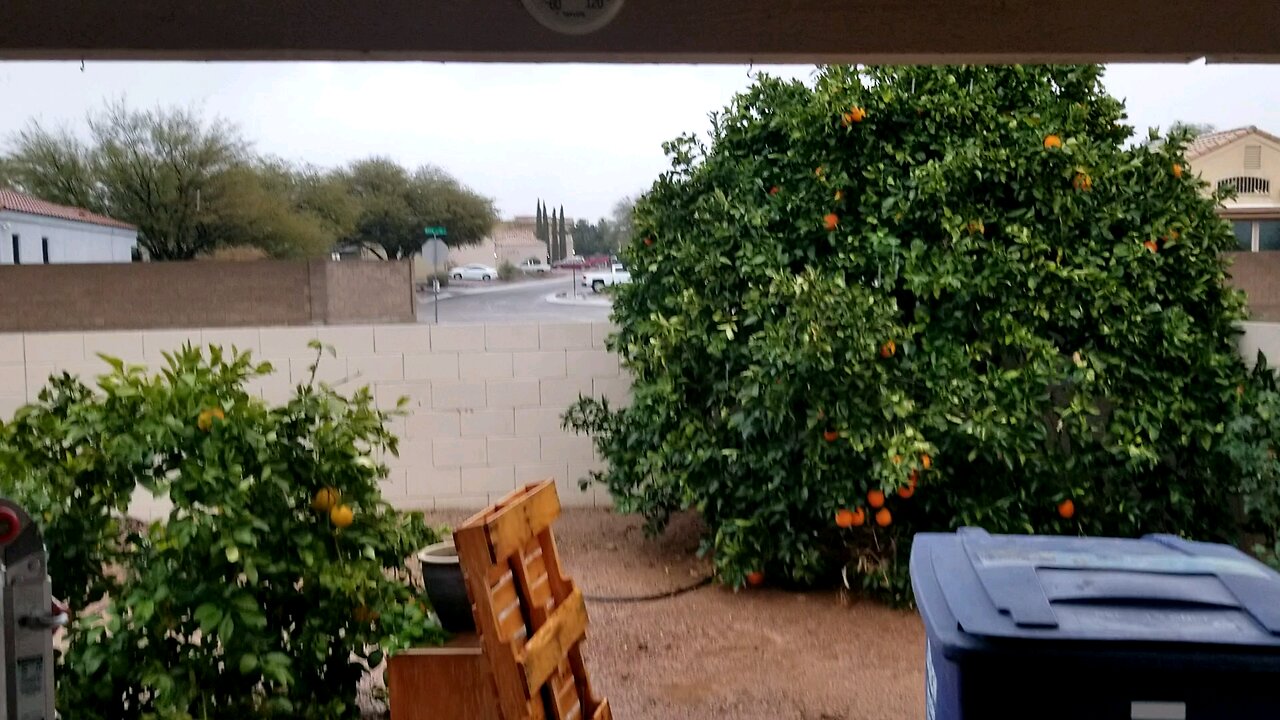 Unnatural Rainfall for the Desert, 1 Hour Before Unnatural Snowfall