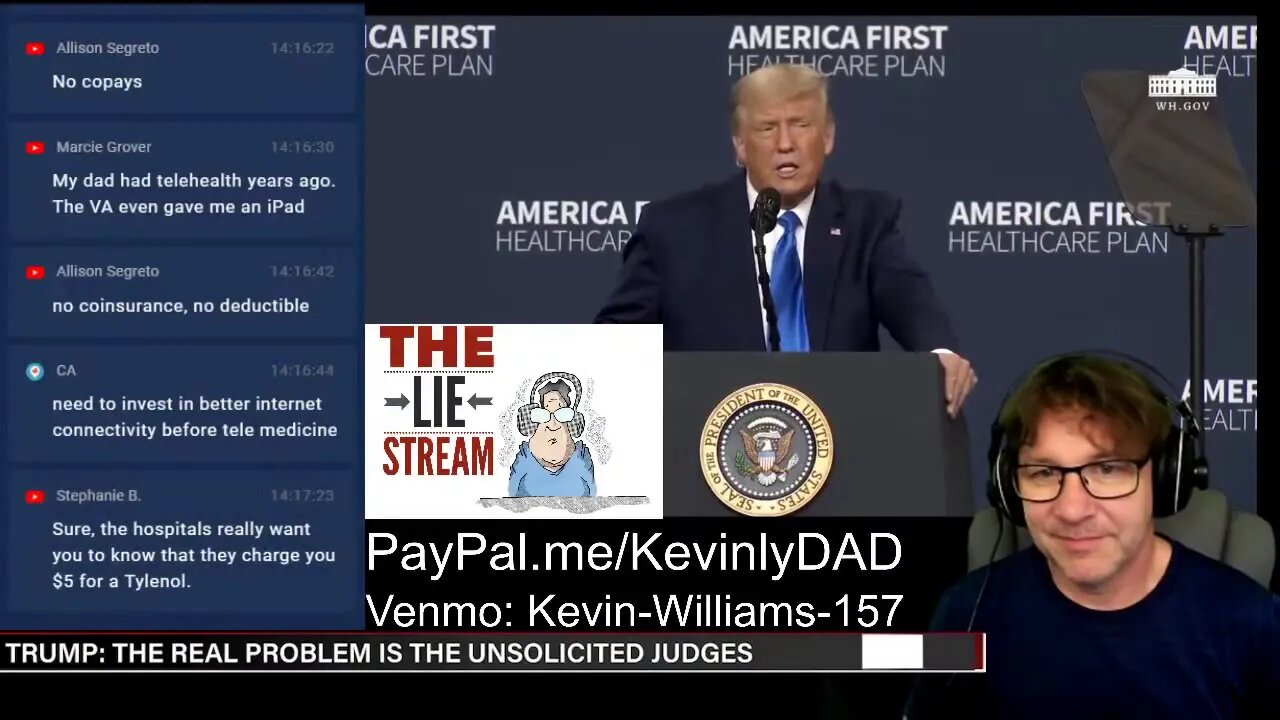 TRUMPMENDOUS HEALTHCARE on the #LieStream. Come chat and #FatCheck.