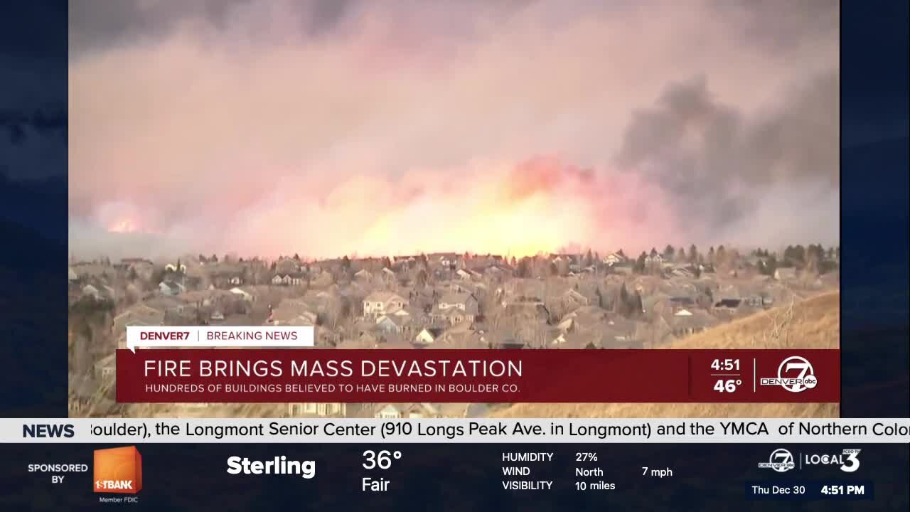 Flames from Boulder County wildfire overtake neighborhood
