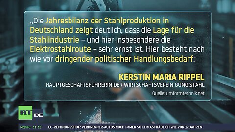Energiekosten: Stahlproduktion so niedrig wie seit der Finanzkrise 2009 nicht mehr