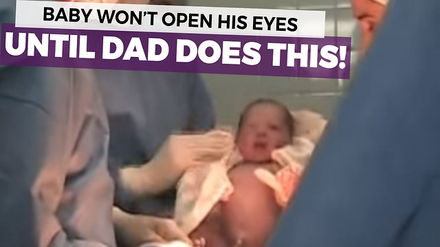 This Baby Doesn't React At All Until Dad Does THIS