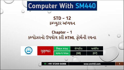 STANDARD 12 GSEB - HTML FORM USING KOMPOZER