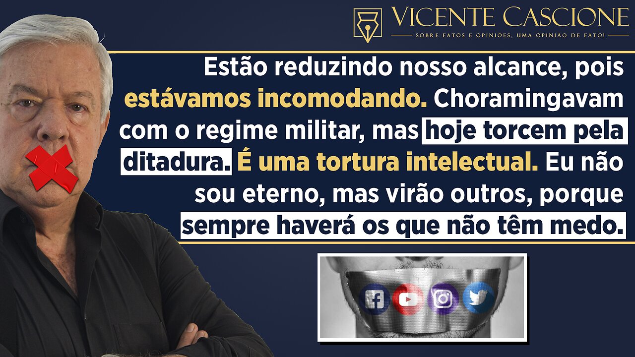 JURISTA TEM VÍDEO CENSURADO E ESCANCARA A COVARDIA DAS REDES ORIGINADA PELO VANDALISMO JUDICIÁRIO.