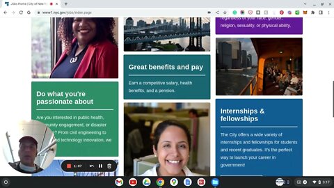 Taking a quick look at the New York City Government Jobs Website. June 3, 2022.