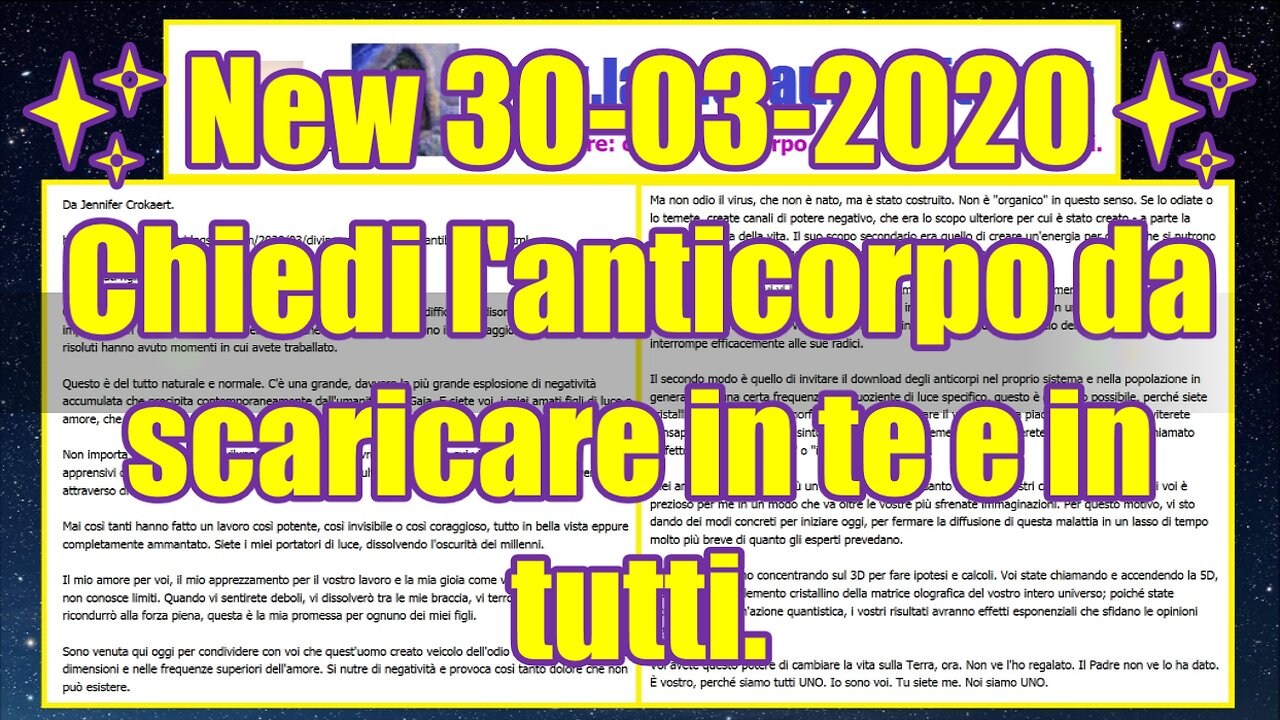 Divina Madre chiedi l'anticorpo da scaricare in te e in tutti.