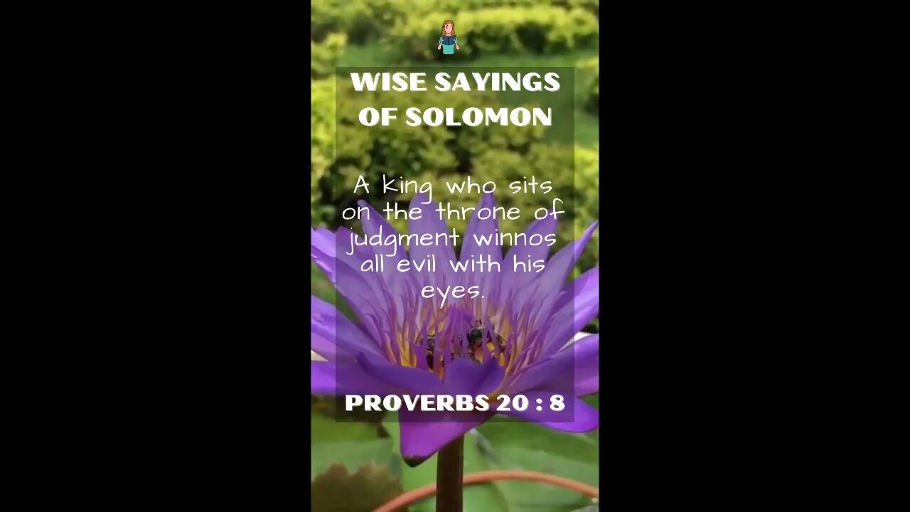 Proverbs 20.8 | NRSV Bible - Wise Sayings of Solomon