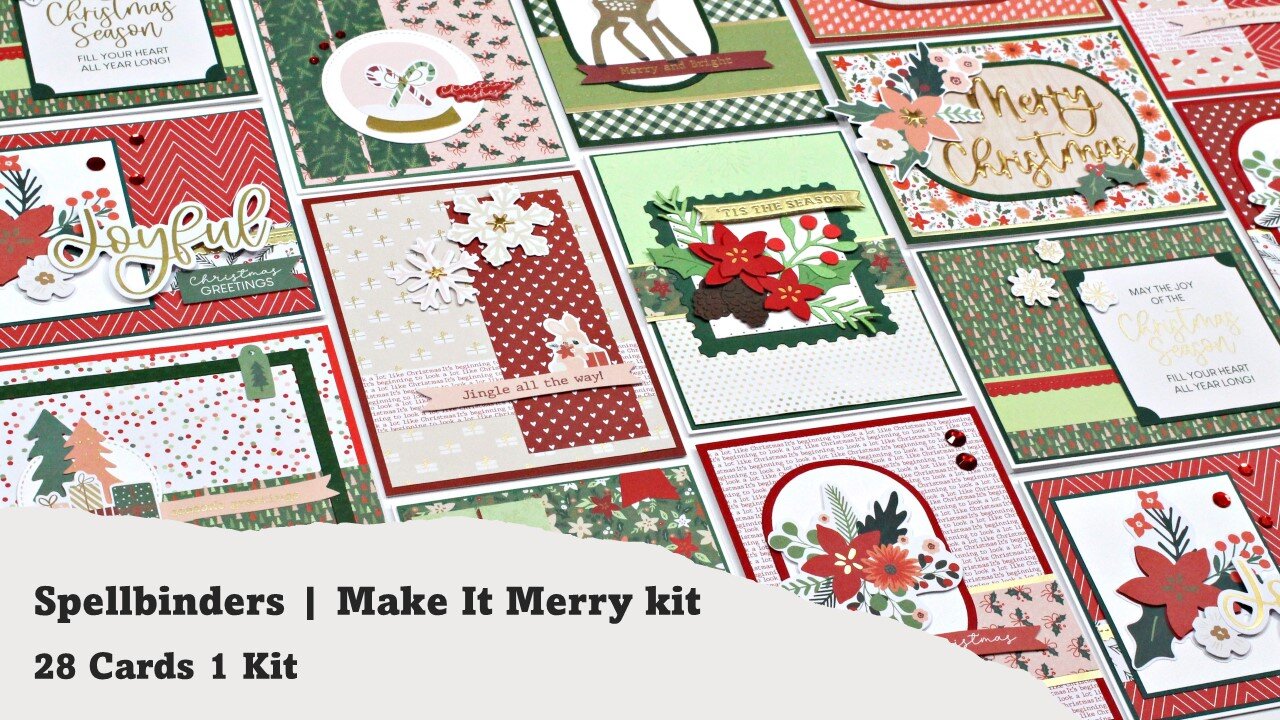 Spellbinders | Make It Merry Christmas kit | 28 Cards 1 Kit