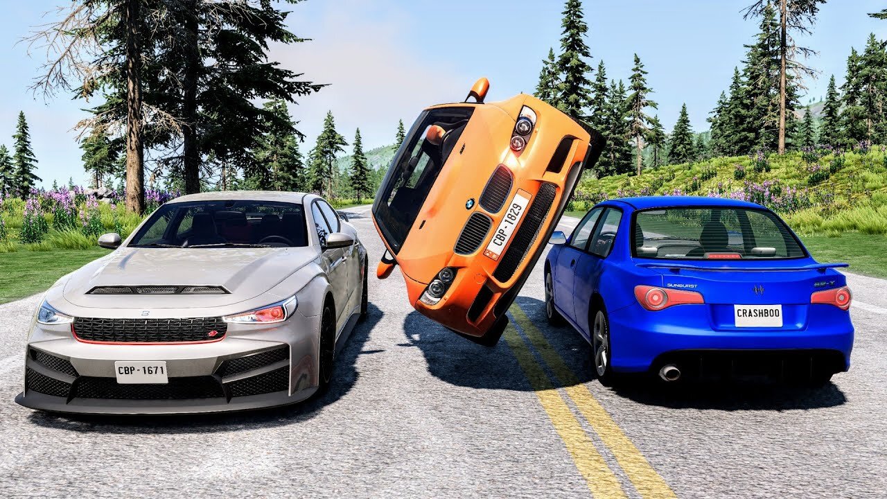 High speed traffic crash roskels driving|||bemngdrive game