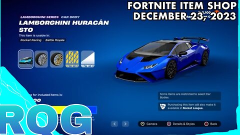 "NEW" EXPENSIVE LAMBORGHINI!!! FORTNITE ITEM SHOP (December 23, 2023)