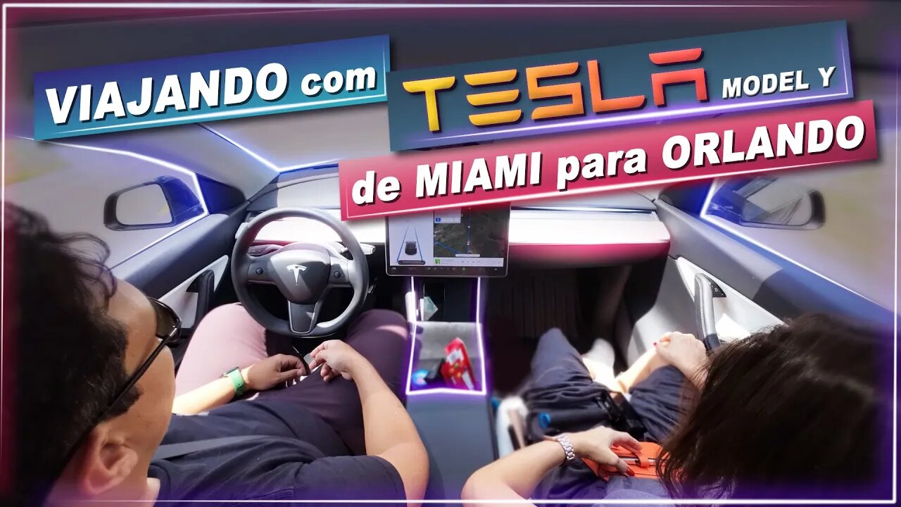 Viajando com o Tesla de Miami para Orlando! É muito diferente do Brasil?