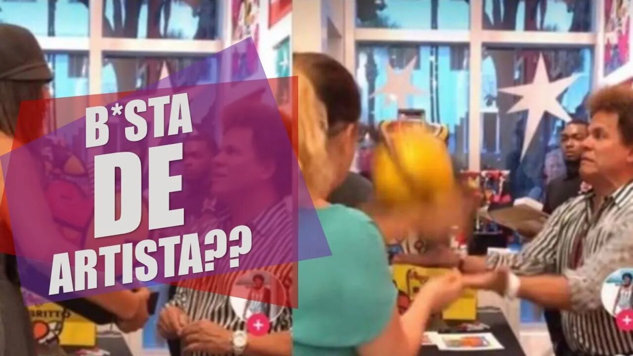 Romero Britto e a Dona do Restaurante 🌶️ 🥡 🧂