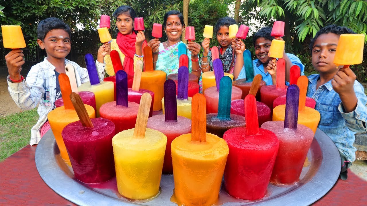 KUCHI ICE RECIPE | Orange, Grapes, Strawberry, Pomegranate, Watermelon, Pineapple Semiya Kuchi Ice
