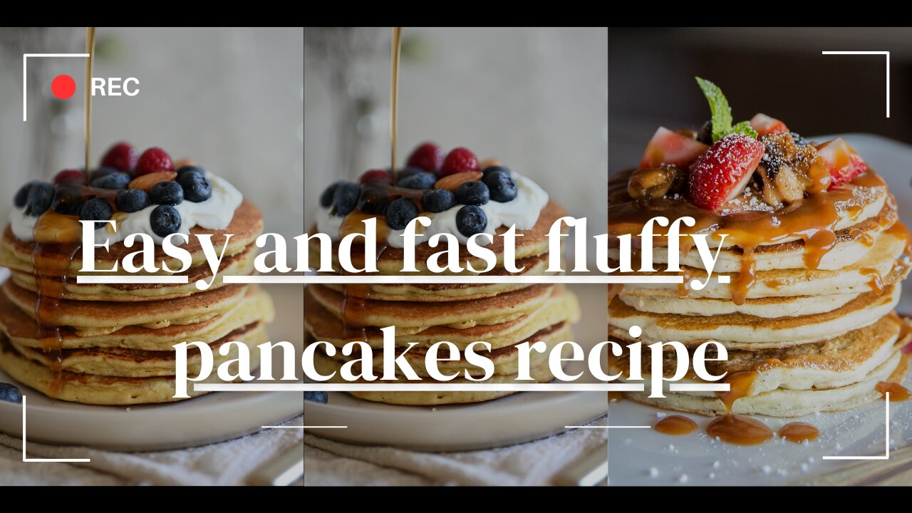 How to make Pancakes,Easy and fast fluffy pancakes recipe