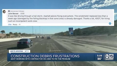 East Valley drivers impacted by dust, debris along US 60 after latest closure