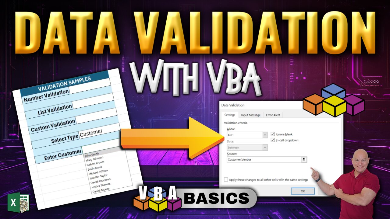 VBA For Beginners: Data Validation Taken To The Next Level