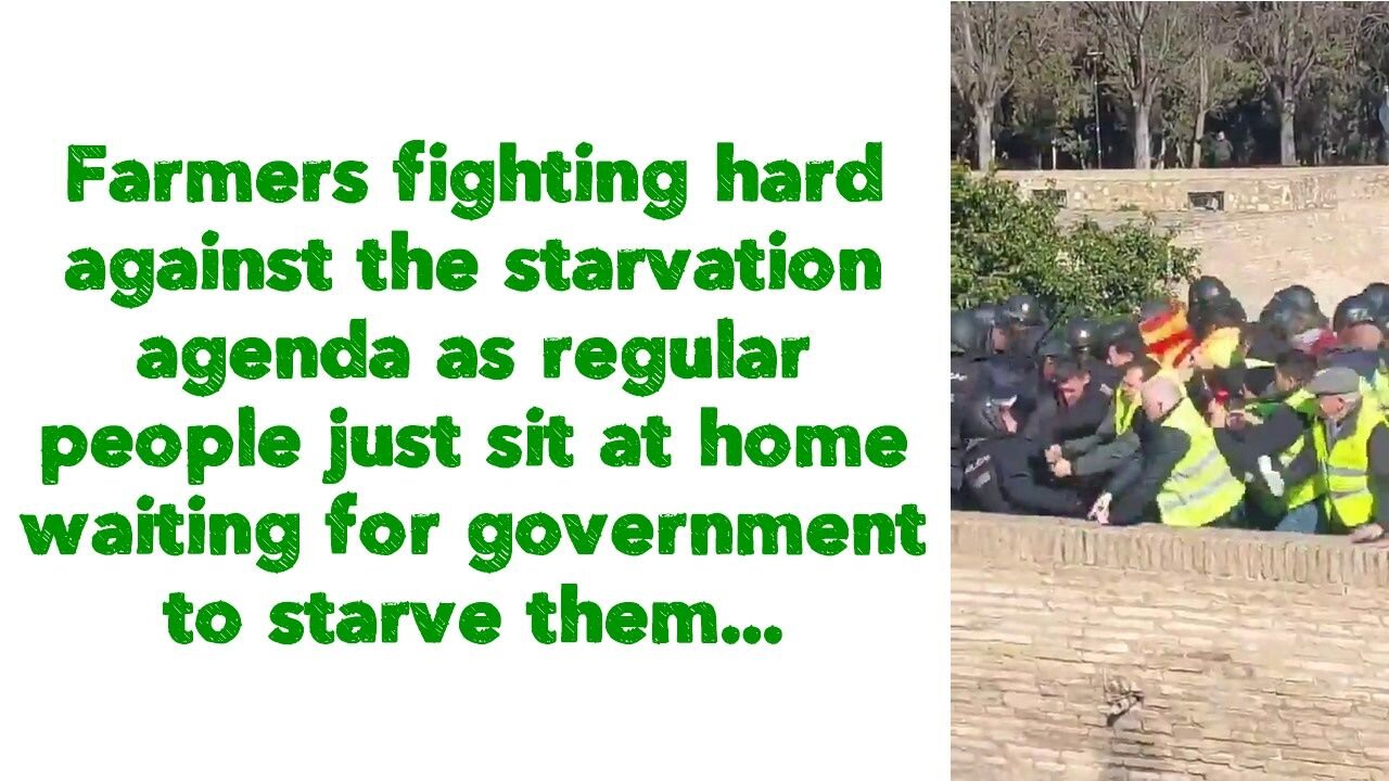 Farmers fighting hard against the starvation agenda as regular people sit at home waiting