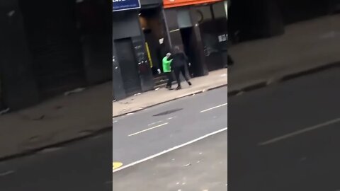 Pair Of Drunk Messers Take Syncornised Fall After Kicking A Can