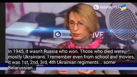 Crazy lady thinks Russians didn't participate in WWII