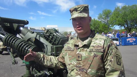 spec Lambert talks about 105 MM ordinance on Armed Forces day