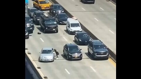 Lunatic Stabs Cab Driver, Jumps Into Cars, Jumps Off Highway In NYC