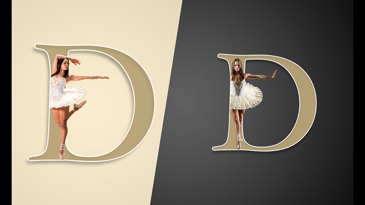 Letter D Portrait Design Tutorial in Photoshop ad design