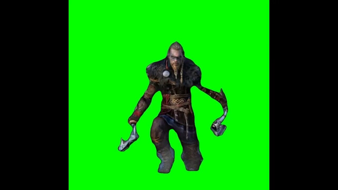 Assassin's Creed Valhalla Viking Green Screen for Videos