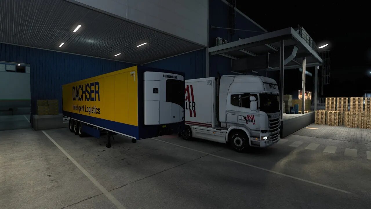 Eurotrucksimulator 2. Mit dem LKW durch Europa Auf der Pro Mod mit guter Musik.